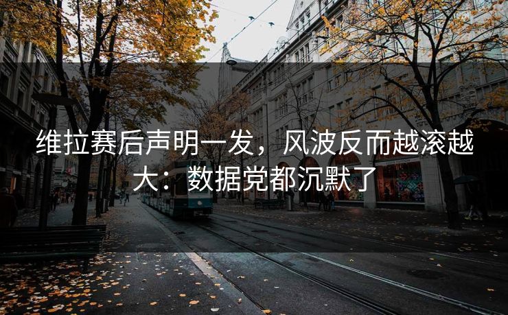 维拉赛后声明一发，风波反而越滚越大：数据党都沉默了