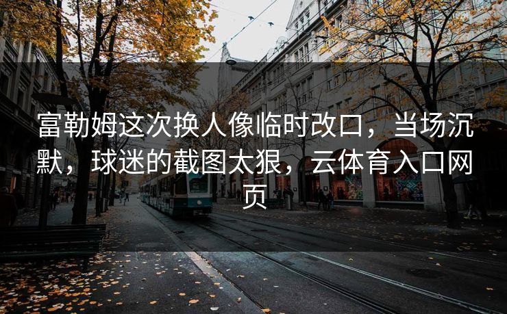 富勒姆这次换人像临时改口，当场沉默，球迷的截图太狠，云体育入口网页