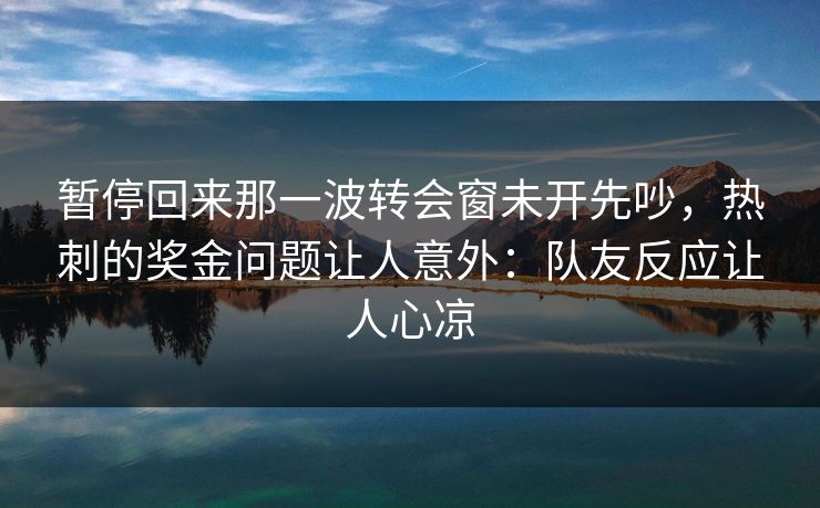 暂停回来那一波转会窗未开先吵，热刺的奖金问题让人意外：队友反应让人心凉